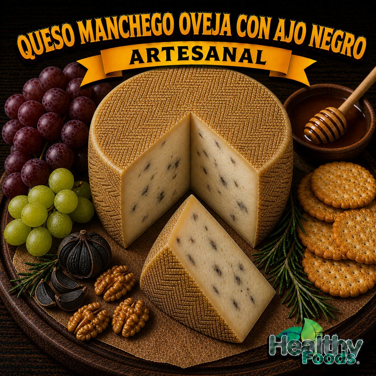 manchego oveja ajo negro (pza 100g) manchego oveja ajo negro (pza 100g)